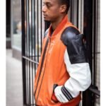 Shop Mens Bomber Leather Jacket Contrast – WearOstrich.com