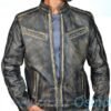 MENS VINTAGE BROWN LEATHER JACKET