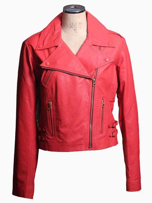leather bikers jackets for women