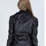 Leather jackets with Hoods Womens