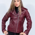 burgundy leather jacket