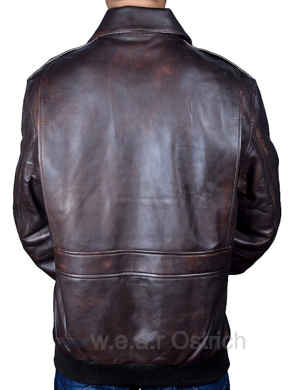 mens leather bomber jacket brown