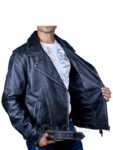 mens leather biker jacket