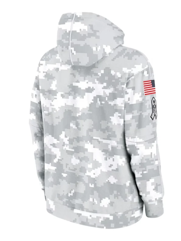 2024 Salute to Service New York Jets Nike Arctic Camo Club Fleece Pullover Hoodie Grey