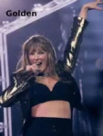 Taylor-Swifts-Eras-Tour-Resumed-Paris-Military-Style-Metallic-Gold-and-Black-Tailcoat