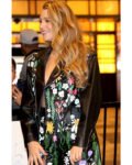 Blake Lively Floral Leather Jacket