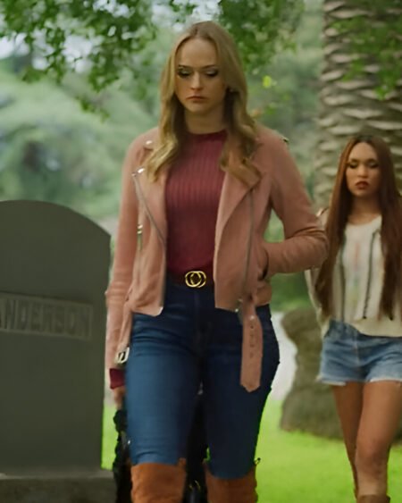 Kyla Burke Hustlers Take All 2024 Pink Leather Jacket