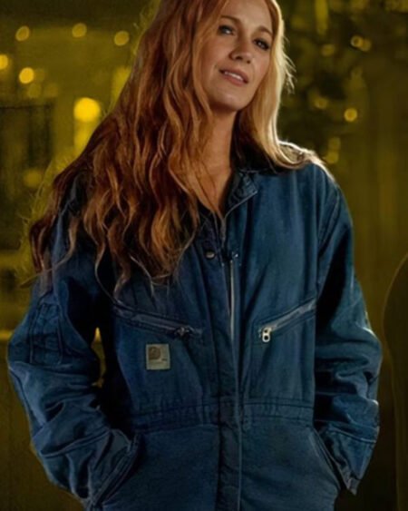 Blake Lively It Ends With Us 2024 Blue Jumpsuit 1