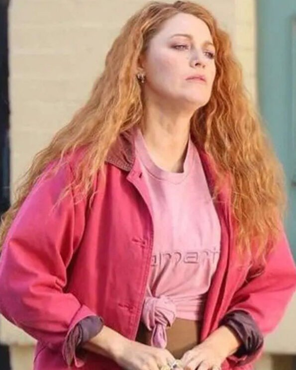 Blake Lively It Ends With Us 2024 Pink Jacket