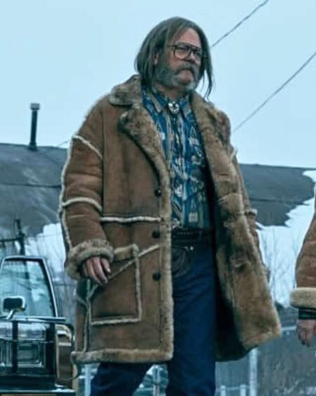 Nick Offerman The Umbrella Academy S04 Brown Shearling Coat 1