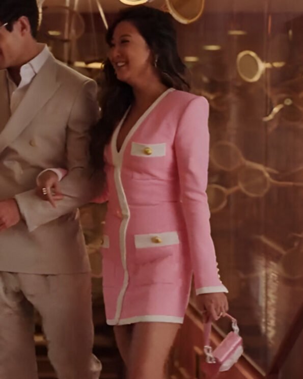 Ashley Park Emily in Paris S04 Pink Dress Coat 2