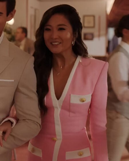 Ashley Park Emily in Paris S04 Pink Dress Coat