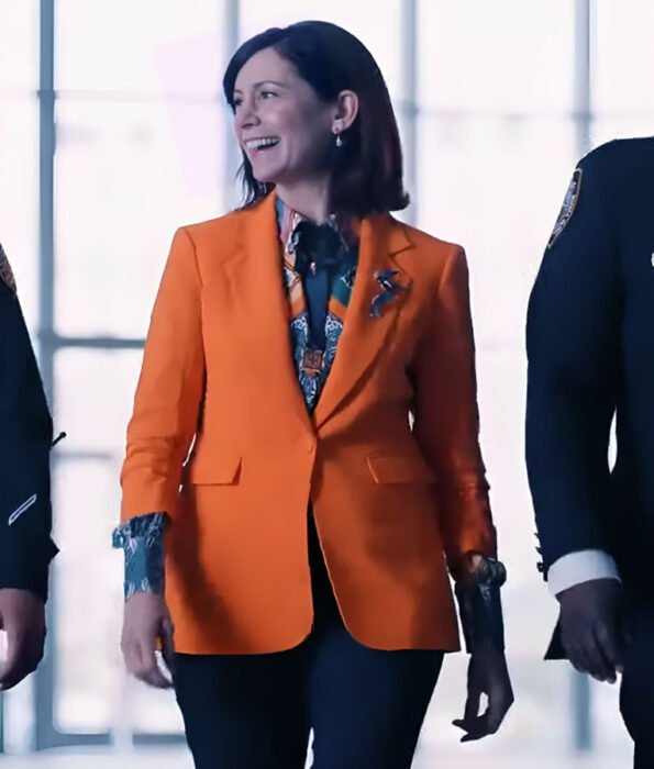 Carrie Preston Elsbeth S02 Orange Coat 2