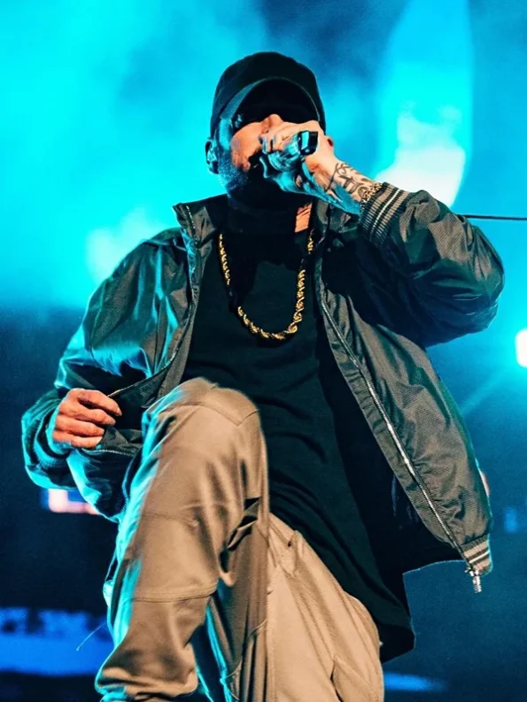 Eminem Hooded Grey Bomber Jacket 3