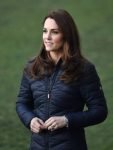 Kate Middleton Puffer Blue Quilted Jacket 2