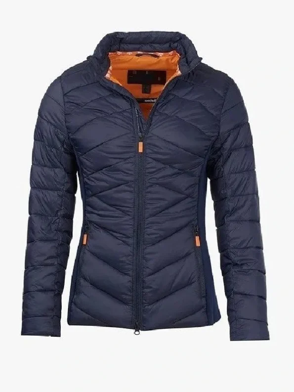 Kate Middleton Puffer Blue Quilted Jacket 3