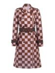 Emily-In-Paris-S04-Lily-Collins-Pink-Brown-Checkered-Trench-Coat-1