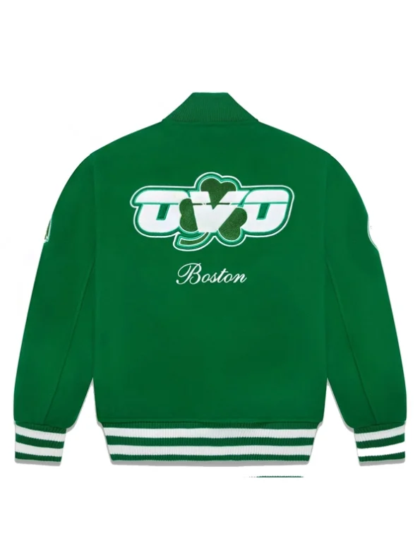 OVO x NBA Celtics Green Varsity Jacket 2