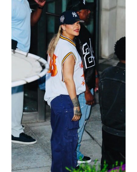 Rihanna Outkast White Baseball Jersey 2