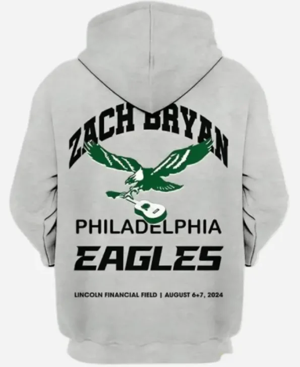 Zach Bryan Eagles Grey Hoodie 2