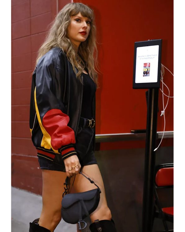 KC Chiefs vs Buccaneers Game Taylor Swift Kansas City Leather Jacket