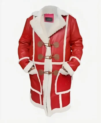 Santa Claus Red One Leather Coat 2