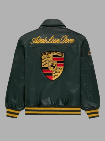 Aime-Leon-Dore-x-Porsche-993-Turbo-Green-Leather-Jacket.webp