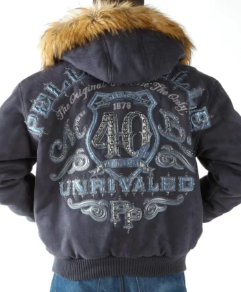 Pelle-Pelle-40th-Anniversary-Avant-Garde-Mens-Navy-Blue-Jacket-with-Fur-Hooded-Collar1.webp