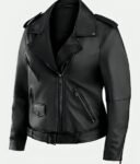 Erin Andrews Super Bowl LIX Oversized Biker Jacket 2