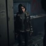 Video Game Until Dawn Emily Davis Black Leather Shearling Jacket 2