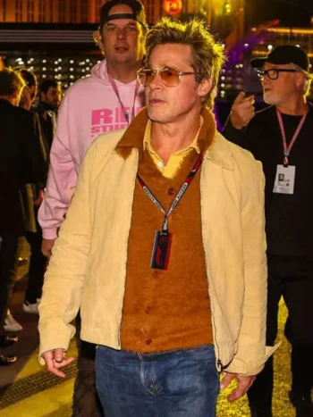 Brad-Pitt-F1-Movie-Premiere-Yellow-Cotton-Jacket-1.webp