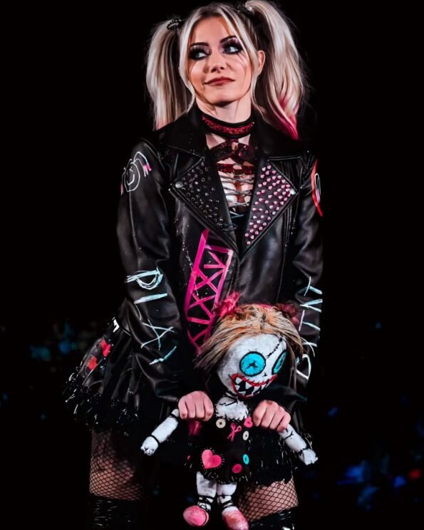 Friends for Eternity Alexa Bliss Biker Black Leather Jacket 4