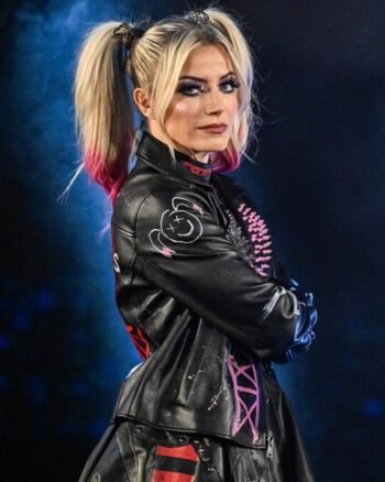 Friends for Eternity Alexa Bliss Biker Black Leather Jacket 6