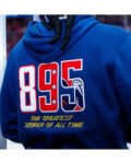 This is a Recreated Product  Material: Fleece Closure: Pullover Closure Collar: Hooded Collar Color: Blue