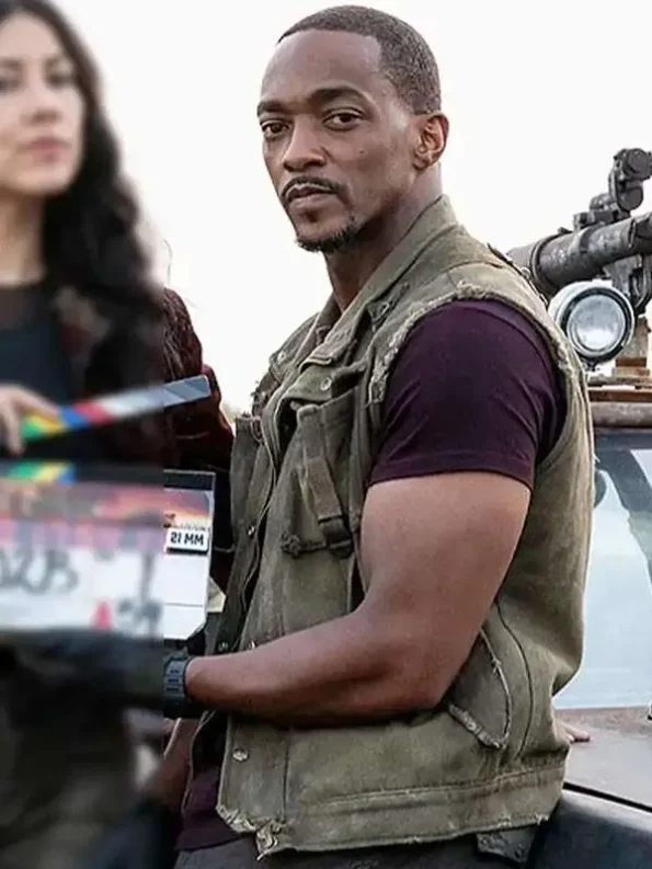 John Doe Twisted Metal 2025 Anthony Mackie Olive Green Vest 3