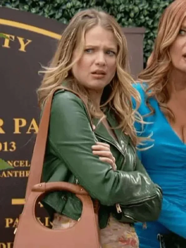 Summer-Newman-The-Young-and-the-Restless-Green-Leather-Jacket1.webp