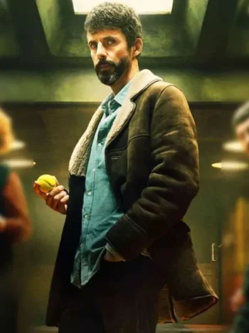 Matthew-Goode-Dept-Q-2025-Shearling-Brown-Leather-Coat