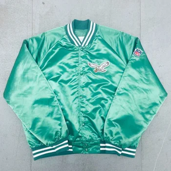 1980s-Philadelphia-Eagles-Green-Satin-Bomber-Jacket.webp