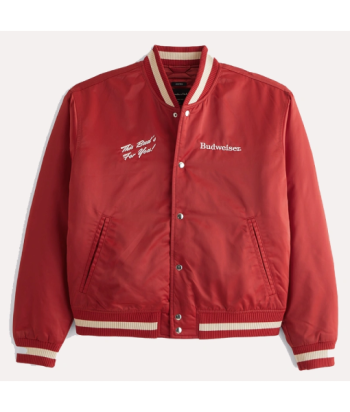 Abercrombie Budweiser Varsity Bomber Jacket