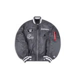 Alpha Industries Raiders Gray MA-1 Bomber Jacket 1
