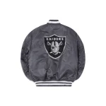 Alpha Industries Raiders Gray MA-1 Bomber Jacket 1
