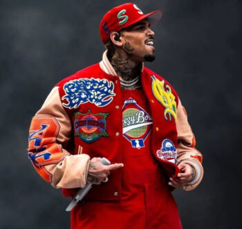 Chris Brown Breezy Bowl XX Red Varsity Jacket 7