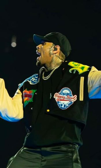 Chris Brown Breezy Bowl XX Tour MetLife Stadium Black Jacket 1