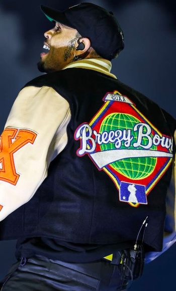 Chris Brown Breezy Bowl XX Tour MetLife Stadium Black Jacket 2