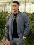 Jackie-Ming-Tulsa-King-Grey-Bomber-Jacket.webp