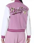 LA Dodgers Dark Pink Varsity Jacket