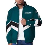 Philadelphia-Eagles-Captain-Midnight-Green-Varsity-Satin-Jacket.webp