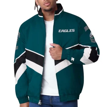 Philadelphia-Eagles-Captain-Midnight-Green-Varsity-Satin-Jacket.webp