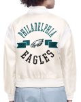 Philadelphia Eagles Cropped Satin Varsity Full-Snap Jacket 1