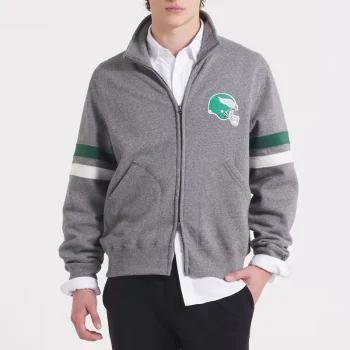 Philadelphia-Eagles-Heather-Gray-Striped-Fleece-Jacket.webp